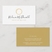 Moderne Goud Glitter Krabbel Visitekaartje (Voorkant / Achterkant)