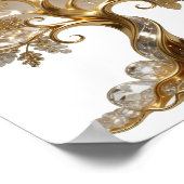 Moderne Goud Gouden Boom des Levens Poster (Hoek)