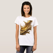 Moderne Goud Gouden SPATTEN Tekst Design T-shirt (Voorkant volledig)