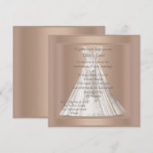 MODERNE GOUD GOWN WEDDING INVITATION KAART (Voorkant / Achterkant)