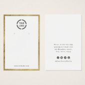 Moderne Goud Grens Aangepast logo oorscherm Visitekaartje (Voorkant /achterkant)