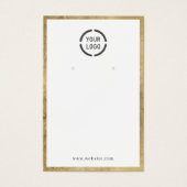 Moderne Goud Grens Aangepast logo oorscherm Visitekaartje (Voorkant)