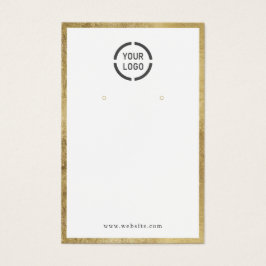 Moderne Goud Grens Aangepast logo oorscherm Visitekaartje