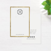 Moderne Goud Grens Aangepast logo oorscherm Visitekaartje (Bureau)