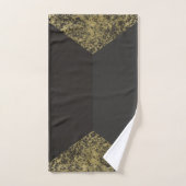 Moderne Goud & Grijs Chic Bad Handdoek (Handdoek)