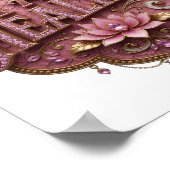 Moderne Goud I AM HEALING 3D Tekst Kunst Poster (Hoek)