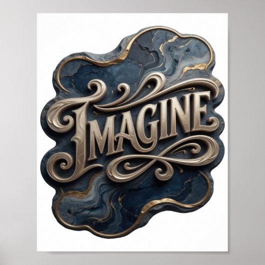 Moderne Goud IMAGINE Print (Voorkant)