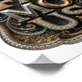 Moderne Goud IN FAMOUS Statement Ontwerp Poster (Hoek)