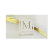 Moderne Goud Inkt Monogram Abstract