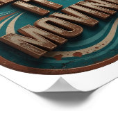 Moderne Goud KEEP IT MOVING Slogan Design Poster (Hoek)