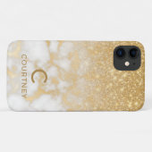 Moderne Goud Marmer Case-Mate iPhone Case (Achterkant (horizontaal))