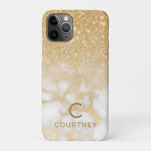 Moderne Goud Marmer Case-Mate iPhone Case (Achterkant)
