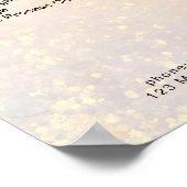 Moderne Goud Marmer Glitter Salon Prijslijst Poste Poster (Hoek)