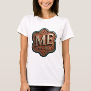 Moderne Goud ME EST 2002 Design T-shirt