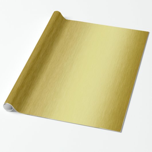 Moderne Goud Metaal Cadeaupapier (Uitgerold)