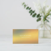Moderne goud minimal zijde metallic wit visitekaartje (Staand voorkant)
