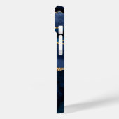 Moderne Goud & Navy Marmer Agate Monogram Case-Mat Case-Mate iPhone Case (Achterkant / Links)