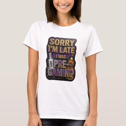 Moderne Goud PRE GAMING Statement T-shirt (Voorkant)