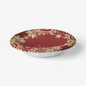 Moderne Goud Rode Bloem Papieren Kommen (Gebogen)