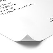 Moderne Goud Streep Diamant Prijslijst Poster (Hoek)