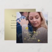 Moderne Goud Valentijnsdag Foto (Voorkant / Achterkant)