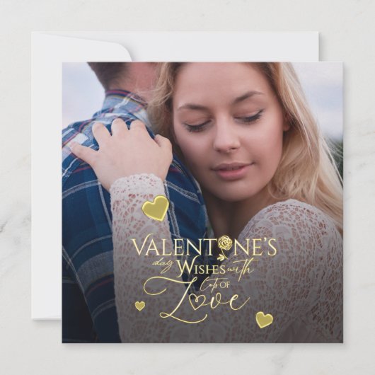 Moderne Goud Valentijnsdag Foto (Voorkant)