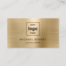 Moderne Goud Zakelijk Logo Consultant
