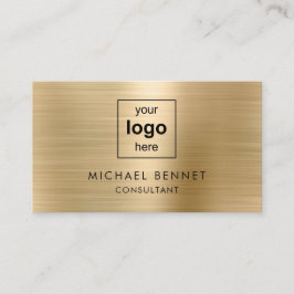 Moderne Goud Zakelijk Logo Consultant Visitekaartje