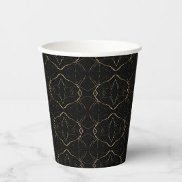 Moderne goud & zwart marmer Minimalistische luxe Papieren Bekers