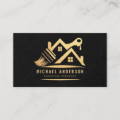 Moderne Goud & Zwart Schilderservice Huis Schilder Visitekaartje (Voorkant)