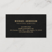 Moderne Goud & Zwart Schilderservice Huis Schilder Visitekaartje (Achterkant)
