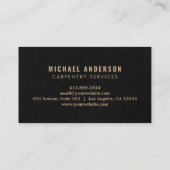 Moderne Goud & Zwart Timmerwerk Service en Handyma Visitekaartje (Achterkant)