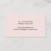 Moderne goudanananappel Blush Tropical Spa Salon Visitekaartje (Achterkant)