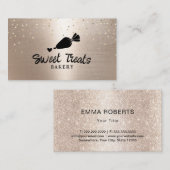Moderne goudbakkerskoekjes gebak visitekaartje (Voorkant / Achterkant)
