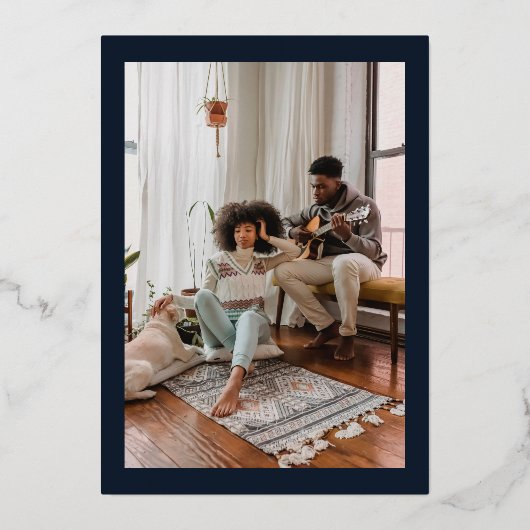 Moderne goudbladerbladbladerbladeren, eenvoudige k folie uitnodiging (Achterkant)