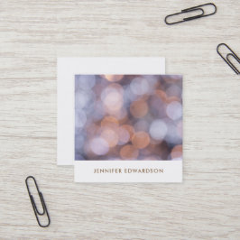 Moderne goudblauw goudpatroon professioneel vierkante visitekaartje