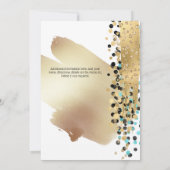 Moderne goudblauwe abstracte cheetah spots chic kaart (Achterkant)