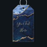 Moderne goudblauwe marmeren agaat Dank u wel Cadeaulabel<br><div class="desc">Moderne goudblauwe marmeren agaat Dank u voor cadeau-Labels. Bevestig deze rustieke chique labels aan uw huwelijksgunsten om gasten in zomerse stijl te bedanken. Alle tekst is bewerkbaar voor ultieme aanpassing.</div>