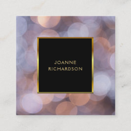 Moderne goudblauwe professionele goudmakerij vierkante visitekaartje