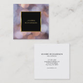 Moderne goudblauwe professionele goudmakerij vierkante visitekaartje (Voorkant / Achterkant)