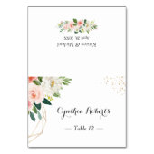 Moderne goudblauwe roze platte kaart (Voorkant)