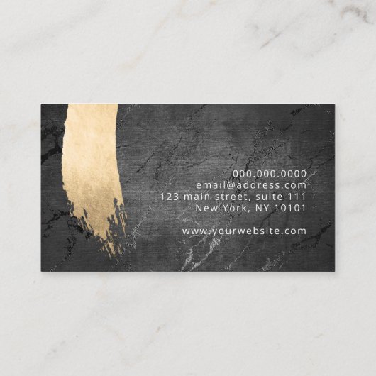 Moderne goudborstelmake-up en fijn haar visitekaartje (Achterkant)