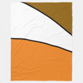 Moderne goudbruine heldere Sinaasappel witte rondi Fleece Deken (Voorkant)