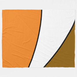 Moderne goudbruine heldere Sinaasappel witte rondi Fleece Deken