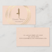 Moderne goudcirkels Glitter Yoga Girl Visitekaartje (Voorkant / Achterkant)