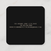 Moderne goudcirkels Gold Lotus Vierkante Visitekaartje (Achterkant)