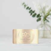 Moderne goudcirkels Gold Lotus Visitekaartje (Staand voorkant)