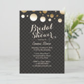 Moderne goudConfetti Stippen Elegant Vrijgezellenf Kaart (Staand voorkant)