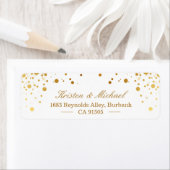 Moderne goudConfetti Stippen | Stijlvol elegant Etiket (Insitu)