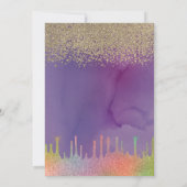 Moderne gouddiamanten regenboogschijven Quinceañer Kaart (Achterkant)